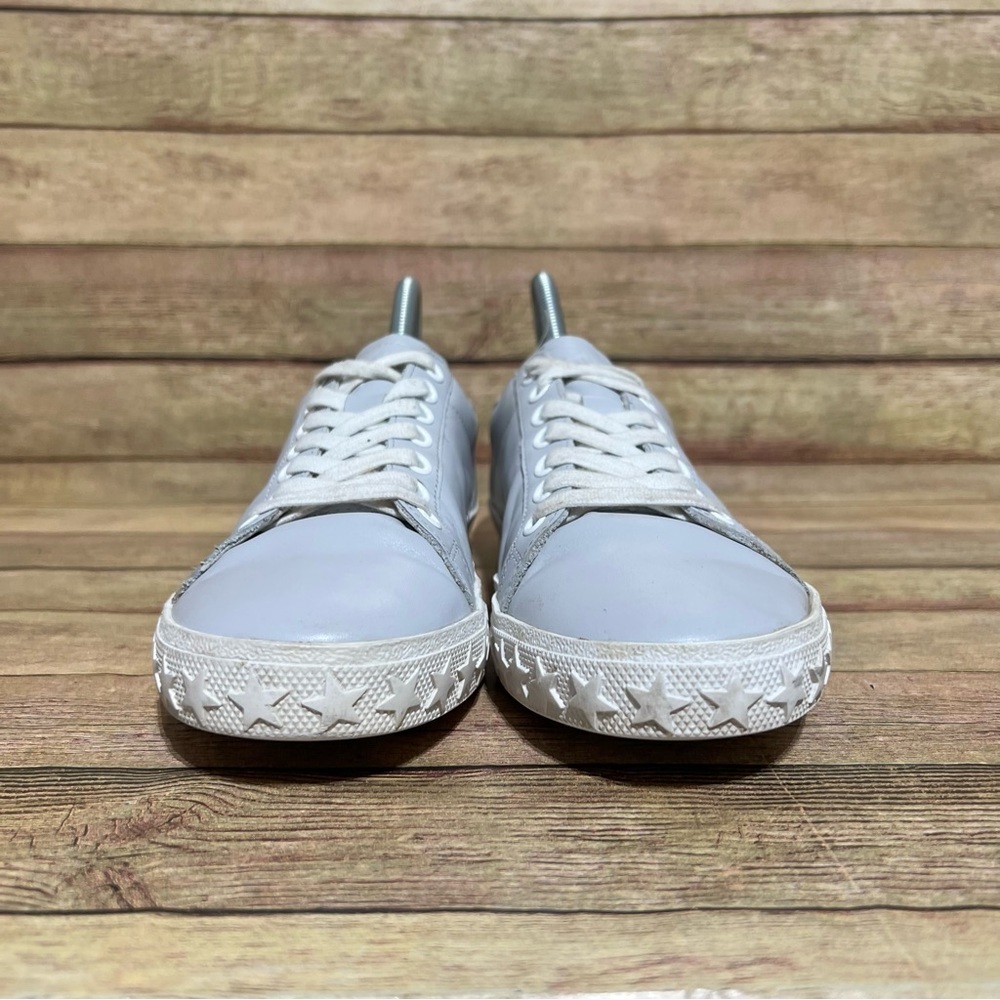 Ash Grey Leather Low Sneakers - Picture 5 of 9